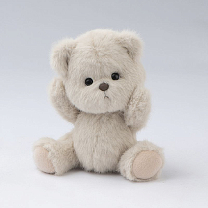 Медведь Lina TeddyTales длинношерстный, M, молочный, 20 см